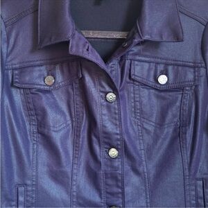 White House Black Market Deep Purple Jean Jacket